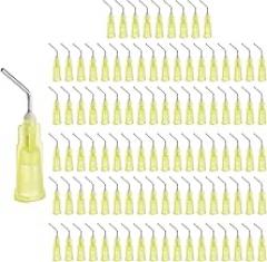 uxcell 200 Pcs Pre Bent Dispensing Needle Tips, 20 Gauge Stainless Steel 45 Degrees Bent Dispensing Tips 0.5