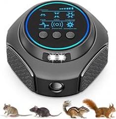 2026 New Ultrasonic Mouse Repellent Plug in Pest Repeller Indoor Control for Rodent Mouse Rat Mice Squirrel 3 IN1 Electronic Repellent Devices Covers Up to 4000 Sq.Ft for House, Kitchen, Garage, Attic