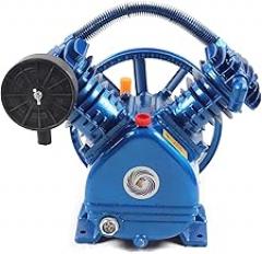 Compressor Pump, 181PSI Air Compressor Piston Pump Head, Two-Stage Air Compressor Pump Replacement Cast Iron for Chemical Industry,Textile, Electronics, Machinery, Mining