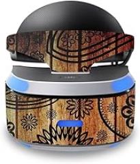 MightySkins Skin Compatible with Sony Playstation VR wrap Cover Sticker Skins Wooden Floral
