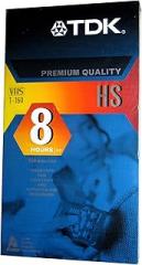 TDK T-160 HS - Premium Quality - Blank VHS Tapes - 8 Hrs EP - 3 Pack