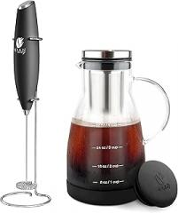 Bean Envy Milk Frother Black Color & Cold Brew Coffee Maker 32 oz