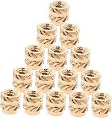 HOMSFOU 60pcs Brass Threaded Insert Nuts for Wood Heat Set Inserts with Serrations Durable for Printing DIY Projects and Electronic Applications