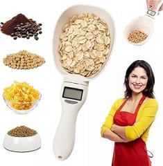 Electronic Measuring Spoon with Conversion, Digital Measuring Spoon Scale 800g / 0.1g High Precision, Digital Kitchen Spoons Scale for Household Weighing Scoop for Kitchen and Dog Cat Food (1pcs)