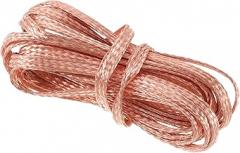 DOITOOL Braid Wire Copper Braid Cable Ground Wire for Electronics Aerospace and Automotive Applications High Flexibility