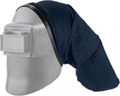 HARFINGTON Welding Helmet Cover FR Cotton Welding Helmet Extended Headcover Welding Head Cover Welding Hood Accessories with Press Fit Seal for Most Welding Helmets, Dark Blue