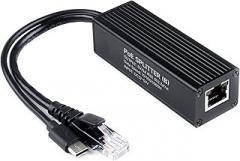 Industrial Gigabit PoE Splitter with IEEE 802.3af/at-Compliant 10/100/1000Mbps,Power Over Ethernet Splitter Adapter for Raspberry Pi 5 4B 3B+ 3B/Network Camera, 5V 5A 25W Output, USB Type-C Port
