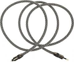 Digital Optical Audio Cable 1.5M Fiber Audio Cord for TV Sound Bar and Game Console for Home Theater and Electronics