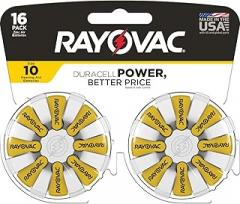 Rayovac Size 10 Hearing Aid Batteries (16 Pack)