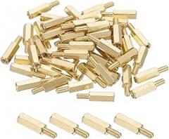 PATIKIL 50 Pcs Male to Female Thread Spacer Screws M3 x 12mm + 6mm Brass Hex Standoff PCB Motherboard Spacer Screw Nut for Drone Quadcopter Computer Electronic Projects Circuit Board