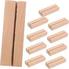 10pcs Wooden Display Stands Menu Display Rack Sleek Appearance for Wedding Birthday Office