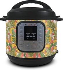 Glossy Glitter Skin Compatible with Instant Pot Duo 6-Quart - Summer Lunch - Premium 3M Vinyl Protective Wrap Decal - Easy to Apply | Made in The USA