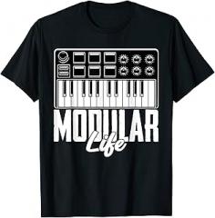 Music gift for music producers for birthday Modular Life I Synthesizer Musicians Electronic Eurorac T-Shirt