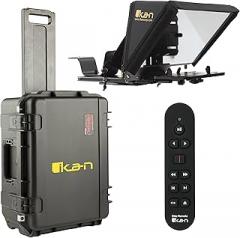 Elite Universal Teleprompter with Bluetooth Remote and Rolling Hard Case for Apple iPad and iPad Pro, Version 2