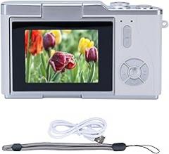 48MP Digital Zoom Camera, 1080P Resolution, 18X Electronic Zoom with LED Fill Light, for Selfie Taking and Content Previewing (White)