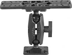 iBOLT 25mm / 1 inch Composite Universal Marine Electronic Fish Finder to Composite Rectangular AMPS Pattern Drill Base Dual Ball Mount- Featuring a 2.75-inch Composite 25mm / 1 inch Bizmount Arm