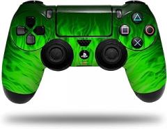 WraptorSkinz Skin compatible with Sony PS4 Dualshock Controller PlayStation 4 Original Slim and Pro Fire Green (CONTROLLER NOT INCLUDED)