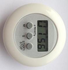 Wholesale Electronic LCD Display Circular Digital Cooking Timer Kitchen Timer Countdown Clock Alarm Stop Watch Maximum to 99 Minutes 59 Seconds (White)