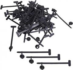 Universal Cable Tie Buckle, 50Pcs Self Locking Insert Design Heavy Duty Plastic Rivet Tie Buckle with for Automotive Construction Electronics