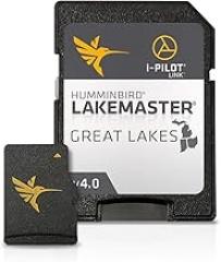 Humminbird LakeMaster Great Lakes Edition Digital GPS Lake Maps, Micro SD Card, Version 4