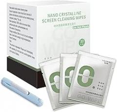 Lens & Screen Cleaning Wipes, Individually Wrapped for Eyeglasses, Phones, Laptops, and TVs – Quick-Drying, Streak-Free, Portable, Pre-Moistened Wipes for Electronics & Glass Surfaces, 30 Pack