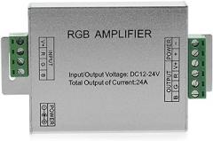 1pc LED RGBW/RGB Amplifier DC12-24V 24A 4 Channel Output RGBW/RGB LED Strip Light Power Repeater Console Controller(RGB)