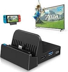 Dock for Nintendo Switch, Switch Charging Dock 4K HDMI TV Adapter Switch Docking Station Charger Dock Set Good Replacement for Official Nintendo Switch Dock (Upgraded System)