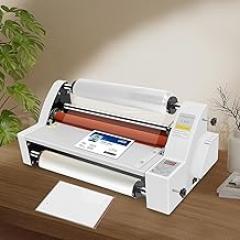 V350 Hot Cold Roll Laminator,≤700W Single-Side & Double-Sided Laminating Machine with Electronic Temperature Control, Roll Laminator with Digital Display for School,Office(140-180 ℃ for Plastic)