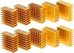 10pcs Aluminum Heat Sink Radiator for Ic Chip CPU GPU Cooling Efficient Thermal Conductive Cooler for LED Electronics Compact Lightweight Heat Dissipation Blocks