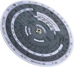 Aviation Flight Computer E6B-R Circular Navigation Slide Rule Calculator with Wind Side for Flight Training Planning Time Speed Distance Fuel Calculations(E6B-R)