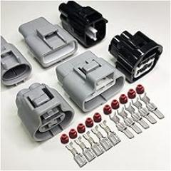 Dj7021y-4.8 Car Electronic Fan Control Plug 2-hole Harness Waterproof Connector 3-core Male Female Butt Socket Terminal Sheath(Color:2p,Size:1sets)