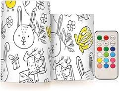 White Bunny Electronic Candle Light,No Open Flame, No Smoke, No Wax Drips, Remote Controllable, 4-Hour/8-Hour Timer for On/Off, Multiple Light Settings, Versatile for Different Occasions.