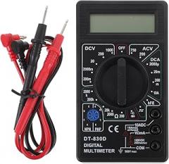 GALPADA Digital Multimeter with Buzzer LCD Display Voltage Ampere Ohm Tester Portable Electric Circuit Tester with Overload Protection for Precise Electronic Measurements