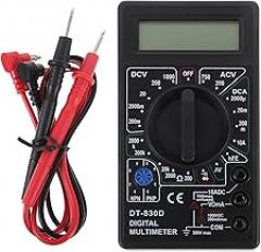 GALPADA Digital Multimeter with Buzzer LCD Display Voltage Ampere Ohm Tester Portable Electric Circuit Tester with Overload Protection for Precise Electronic Measurements