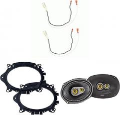 KICKER Speakers 6X9 inch for Toyota Corolla 2014-2019 Upgrade Kit - Pair of CS Series with Adapters and Harness, Car Audio Rear Deck Speaker 46CSC6934