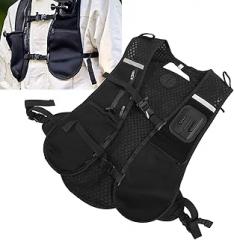 Running Vest with Camera Quick Release Base, Hydration Vest Backpack with Reflective Strips, Storage Bag, Whistle, Water Bottle Bag, for POV Hiking Cycling Race Marathon Essentials