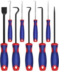 WORKPRO 9Pcs Precision Pick & Hook Set with Scraper, Automotive & Electronic Hand Tools, W000846A