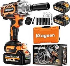 1000N.m/737Ft-lbs Brushless Impact Wrench,1/2