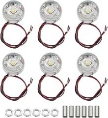 JIUWU 5V LED Spotlight Mini Lamp Beads DIY for Electronics Machinery Home Mofification (White, 120 Degree Light Pack of 6)