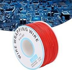Cable High Efficiency Electric Cable Wrapping Wire for Circuit Boards, Copper Single Core Electronic Connecting Wrapping Wire Circuit Board Flying Wire Copper Single Core Line (Red)