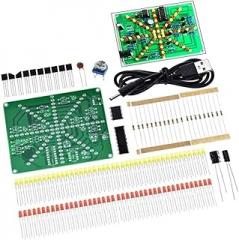 NE555 CD4017 Electronic Learning Kit with Red Yellow Dual Color Flashing LED Lights for DIY Practice Projects