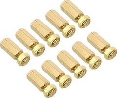 PATIKIL 15mm+6mm M5 Standoff Screws, 20 Pack Brass Hex PCB Standoffs Nuts for Motherboards, Computer Cases, Circuit Boards, Electronics, Gold Tone