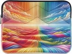 Rainbow Gradient2 Laptop Sleeve Waterproof Laptop Sleeve 15 Inch Portable Electronic Device Cover