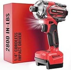 Cordless Impact Driver Compatible with Milwaukee 18V Battery, Ecarke 2800 In-lbs Brushless 1/4