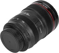 Camera Lens Cup, Portable Travel Coffee Mug with Lid, 400ml Novel Lens Cup for Hiking, Cycling, Traveling