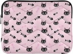 Laptop Protective Cover Portable Electronic Device Cover Cute Black Cat Shockproof Protective Notebook Case