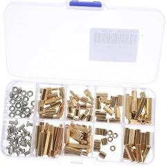 1set Brass Column Nut and Screw Stainless Hardware Kit for Computer Motherboard Electronics and Furniture Assembly