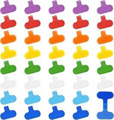 40pcs Multi-Color Electronic Cable Identification Tags - Self-Adhesive Labels for Computers & Electronics - Cord & Wire Management