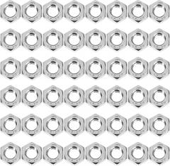180pcs 304 Stainless Steel Hex Nuts M6 Fastening Hardware Nuts for Machinery Electronic Products Industrial Use
