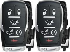 2X New Replacement Proximity Key Fob Remote Shell / CASE Compatible with & Fit for 2019-2023 RAM 1500 - MPN OHT-4882056-03 (NO Electronics or Chip Inside)